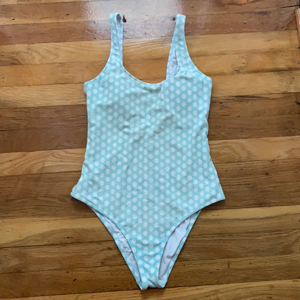 Aerie Cheeky Blue with White Polka Dots On…